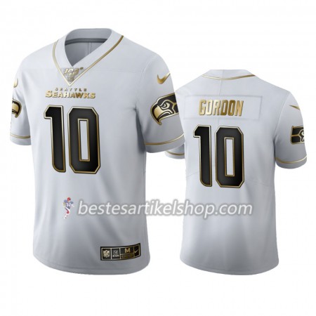 Herren Seattle Seahawks Trikot Josh Gordon 10 Nike Weiß Golden Edition 100th